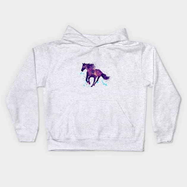 Horse Kids Hoodie by RosaliArt